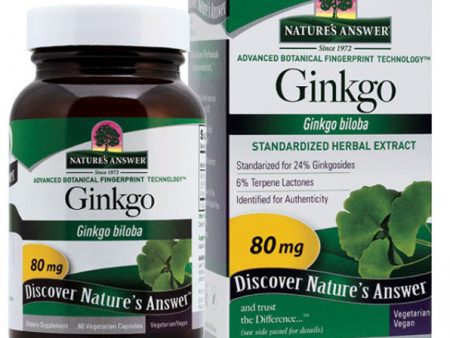 NATURE S ANSWER - Ginkgo Leaf Extract - 60 Vegetarian Capsules For Cheap