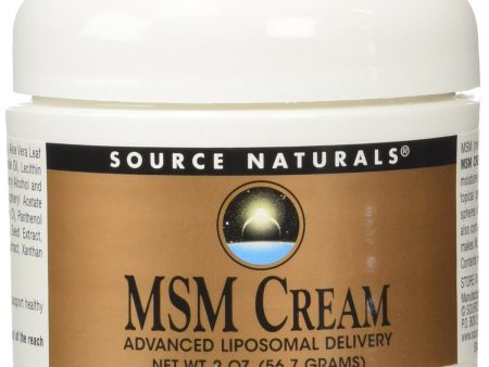 SOURCE NATURALS - MSM Cream, Advanced Liposomal Delivery - 2 oz. (56.7 g) on Sale