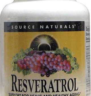 SOURCE NATURALS - Resveratrol 40mg Classic Label - 30 Tablets Online now