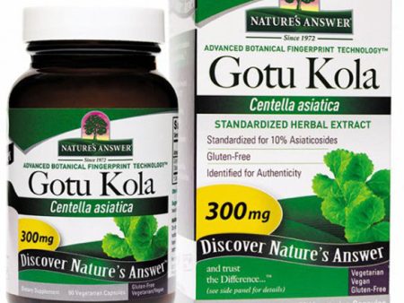 NATURE S ANSWER - Gotu Kola Herb Standardized Extract - 60 Vegetarian Capsules Fashion