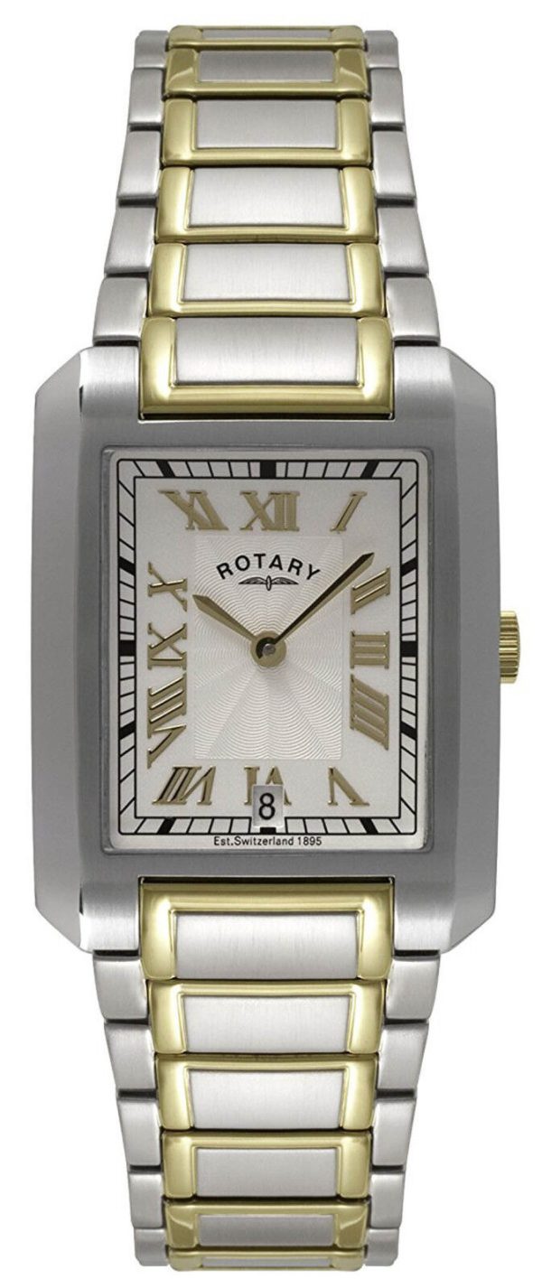 Rotary GB02606 21 White Dial Two Tone Stainless Steel Men s Watch Sale