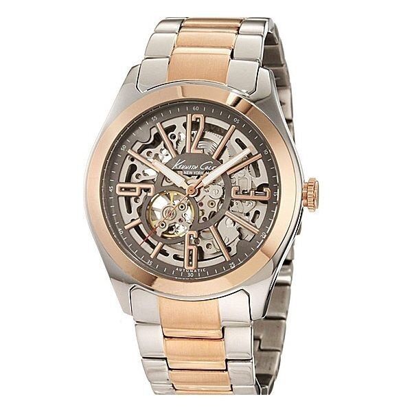 Kenneth Cole KC9052 Men s Two Tone Rose Gold Plated Skeleton Dial Watch Online Hot Sale