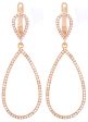 Rose Gold Plated Sterling Silver Cubic Zirconia Teardrop Shape Womens Earrings Online