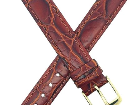 Aqua Master 14mm x 14mm Brown Alligator Women s Watch Band Cheap