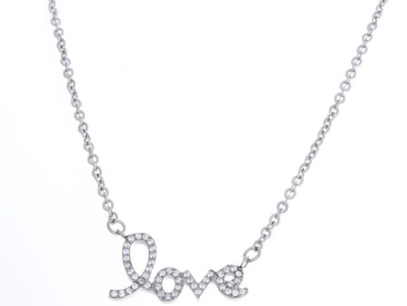 Women s Silver Tone Love Chain Necklace Sale