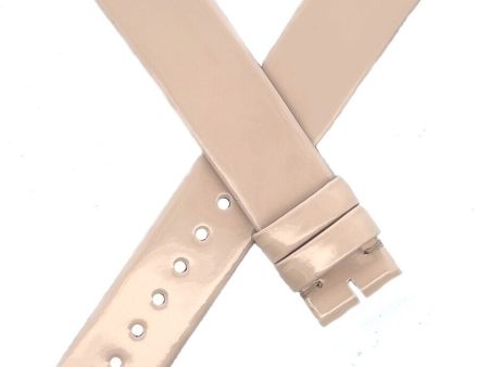 Poiray 16mm x 15mm Beige Patent Leather  Women s Watch Band Strap 105 70 Online