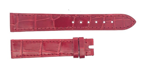 Chopard 16mm x 14mm Shiny Red Alligator Watch Band 105 70 For Sale