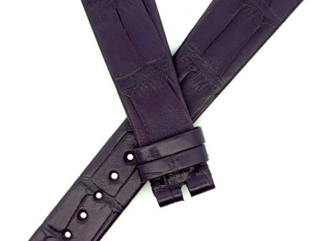 PIAGET Women s 18mm x 14mm Purple Leather Women s Watch Band Strap FZG Hot on Sale