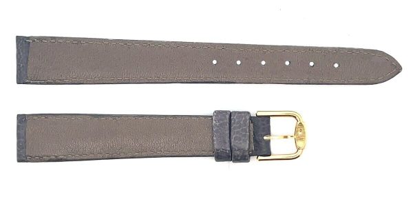 Revue Thommen 13mm Women s Grey Leather Gold Buckle Watch Band NOS For Discount