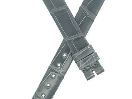 Century 10mm x 10mm Grey Alligator Women s Watch Band Strap Online now