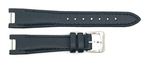 15mm Raymond Weil Shine Black Satin Watch Band Strap For Sale