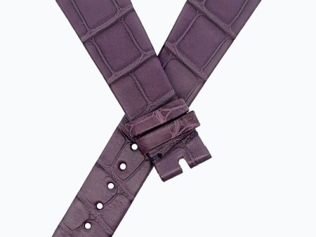 PIAGET Women s 18mm x 14mm Purple Leather Women s Watch Band Strap FXC For Discount