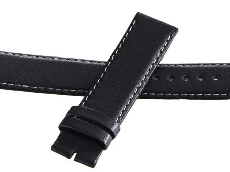 Tissot 19mm x 18mm Black Leather Watch Band Strap T600029589 120 Online Sale