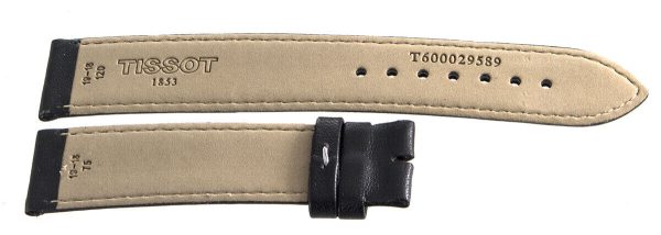 Tissot 19mm x 18mm Black Leather Watch Band Strap T600029589 120 Online Sale