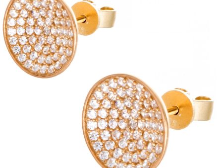 Women s 18k Sterling Silver .925 Rose Gold Finish CZ Stone Stud Fashion Earrings Supply