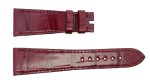 Bvlgari  22mm x 16mm Burgundy Alligator Leather Watch Band Discount