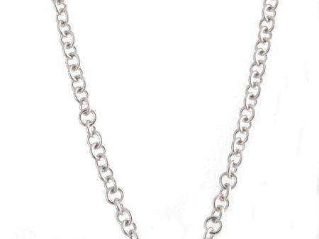 Womens Sterling Silver Round Chain Link  16.5  Toggle Heart Chain Necklace Online Hot Sale