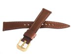 Authentic Nixon 17mm x 14mm Brown Leather Watch Band With Gold Buckle Online