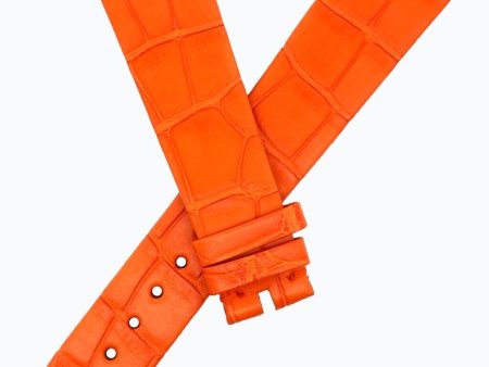 PIAGET Women s 18mm x 14mm Orange Alligator Leather Women s Watch Band Strap FWJ Online Hot Sale