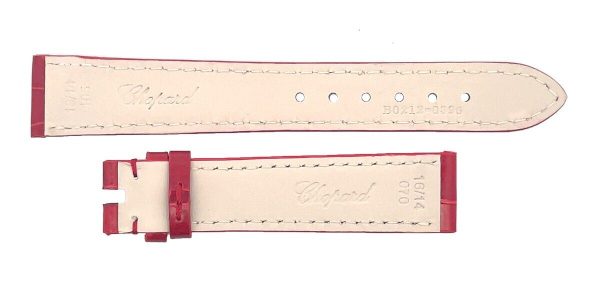 Chopard 16mm x 14mm Shiny Red Alligator Watch Band 105 70 For Sale