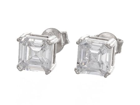 6mm Sterling Silver CZ Stone Stud Earrings on Sale