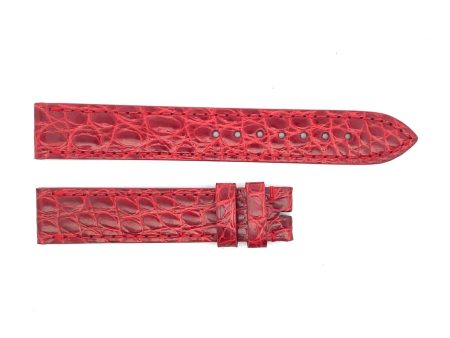 15mm Poiray Red Women s Alligator Leather Watch Band 105 70 Online