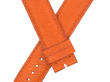 Poiray 19mm x 19mm Orange Unisex Genuine Leather Watch Band 105 70 Supply