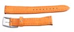 Authentic Locman Lorica 18mm Orange Leather Watch Band with Silver Buckle Fashion