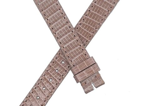 12mm Poiray Beige Women s Alligator Leather Watch Band 105 70 Online Sale