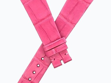 PIAGET Women s 18mm x 14mm Pink Alligator  Leather Women s Watch Band Strap FXC on Sale