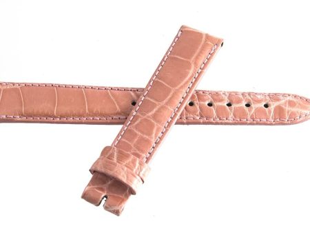 Authentic LOCMAN 16mm x 14mm Women s Pink Alligator Watch Band Strap Cheap