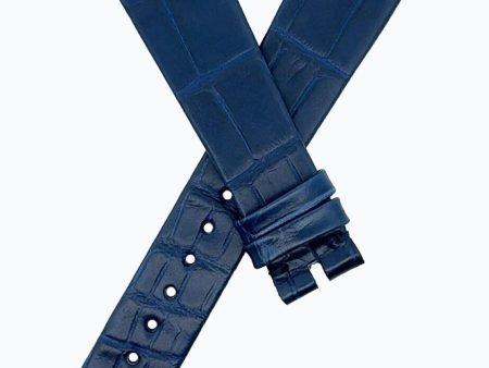 PIAGET Women s 18mm x 14mm Dark Blue Leather Women s Watch Band Strap FXF Fashion