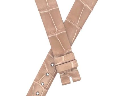 Century 12mm x 10mm Beige Alligator Women s Watch Band Strap 12 10 Online now