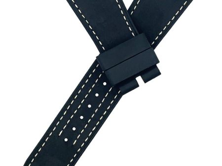 TUDOR Men s 22mm x 18mm Black Rubber  Band Strap Online Hot Sale