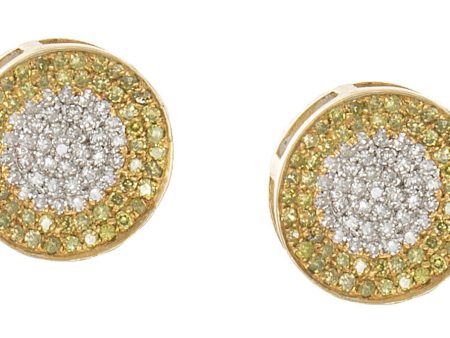 Women s 10mm 14k Gold Two-Tone .60ct Diamond Earrings For Cheap