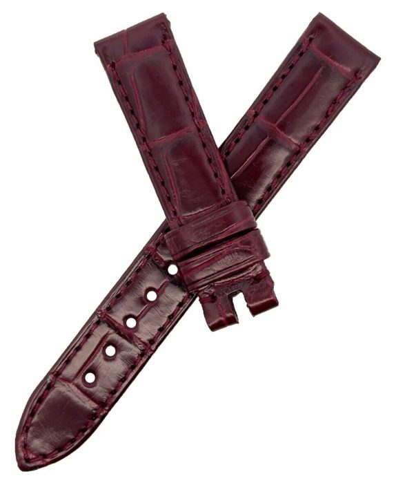 Bvlgari Women s 13mm x 13mm Burgundy Leather Watch Band Discount